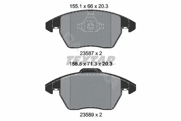 Тормозные колодки TEXTAR 2358704