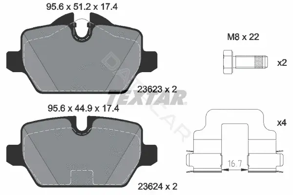 Тормозные колодки TEXTAR 2362303