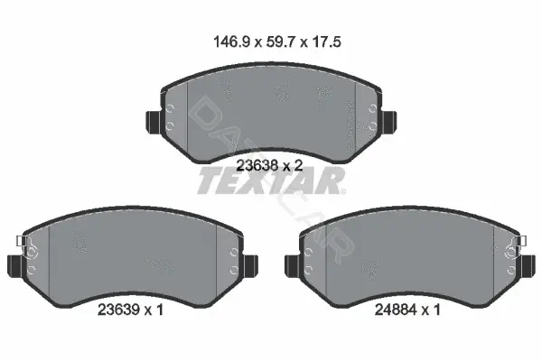 Тормозные колодки TEXTAR 2363801