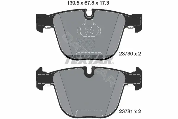 Тормозные колодки TEXTAR 2373001