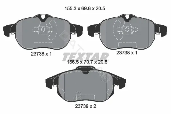 Тормозные колодки TEXTAR 2373807