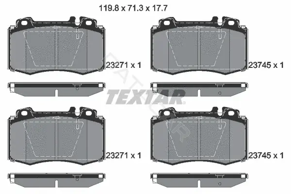 Тормозные колодки TEXTAR 2374502