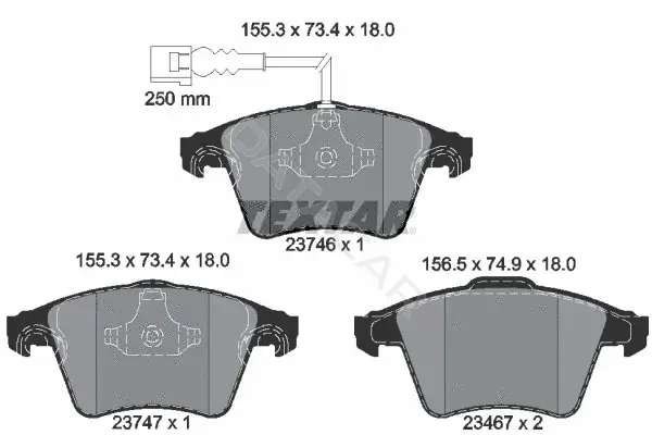 Тормозные колодки TEXTAR 2374601