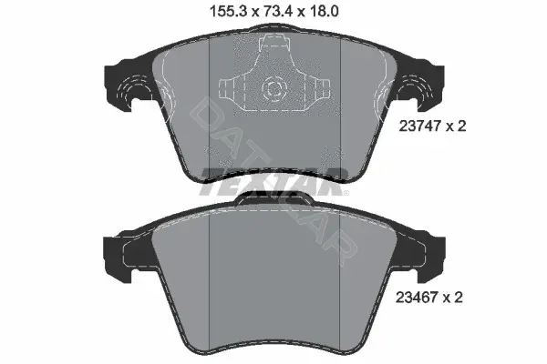 Тормозные колодки TEXTAR 2374701