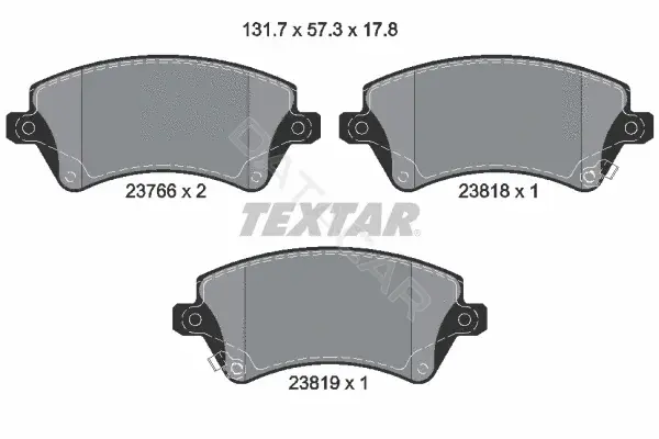 Тормозные колодки TEXTAR 2376601