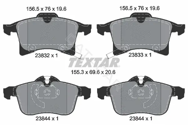 Тормозные колодки TEXTAR 2383201