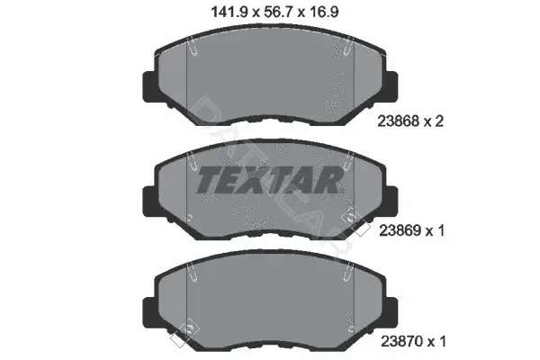 Тормозные колодки TEXTAR 2386801