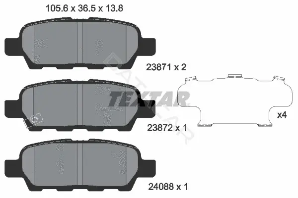 Тормозные колодки TEXTAR 2387101