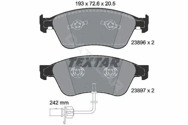 Тормозные колодки TEXTAR 2389601