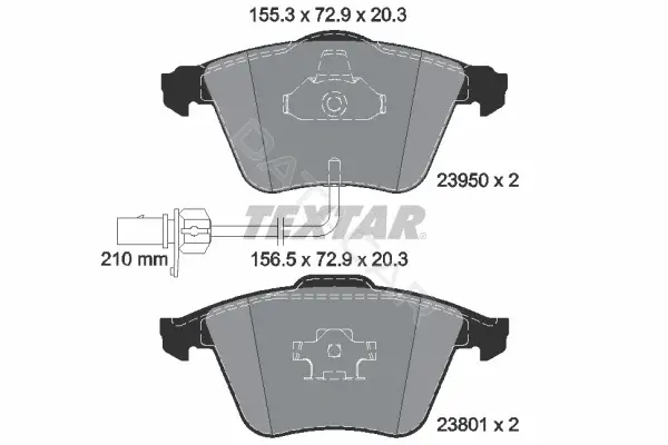 Тормозные колодки TEXTAR 2395001