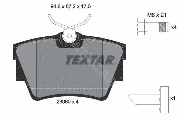 Тормозные колодки TEXTAR 2398001