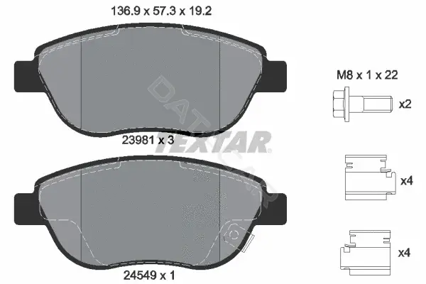Тормозные колодки TEXTAR 2398101