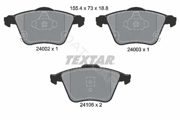 Тормозные колодки TEXTAR 2400201