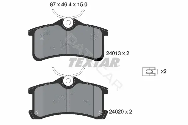 Тормозные колодки TEXTAR 2401301