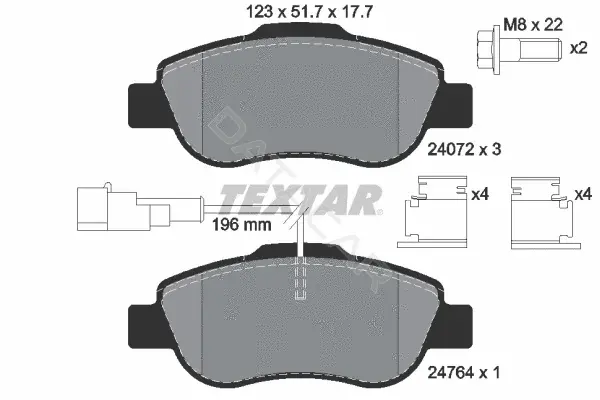 Тормозные колодки TEXTAR 2407202