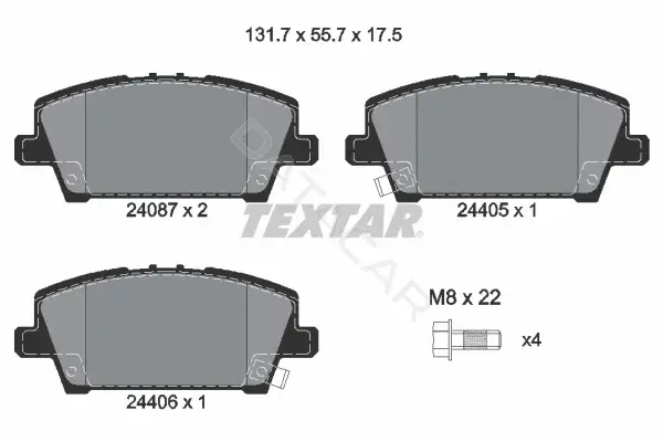 Тормозные колодки TEXTAR 2408701