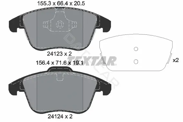Тормозные колодки TEXTAR 2412305