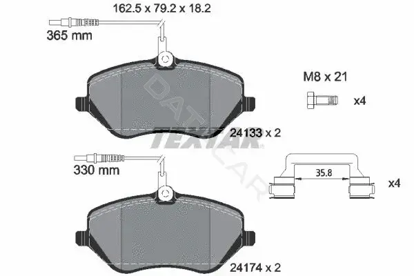 Тормозные колодки TEXTAR 2413301