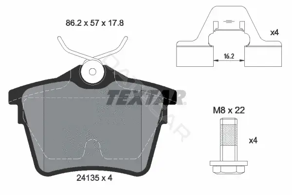 Тормозные колодки TEXTAR 2413501