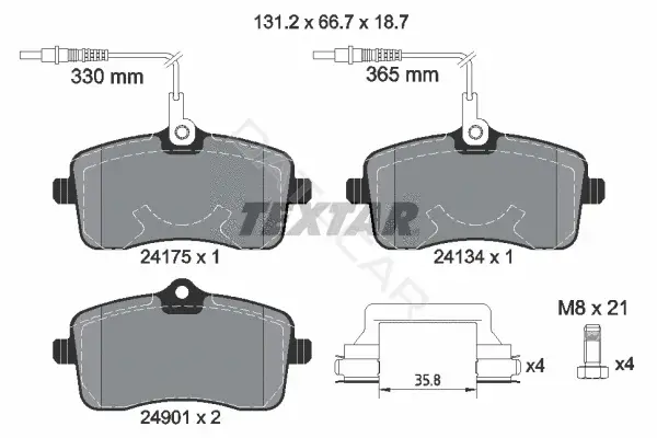 Тормозные колодки TEXTAR 2417501