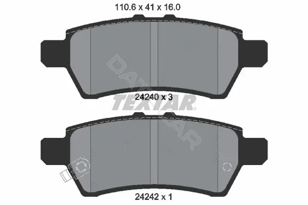 Тормозные колодки TEXTAR 2424001