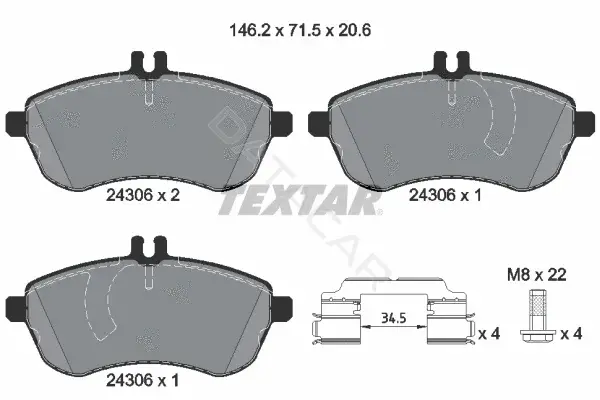 Тормозные колодки TEXTAR 2430601