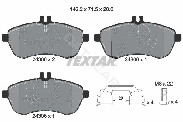 Тормозные колодки TEXTAR 2430602