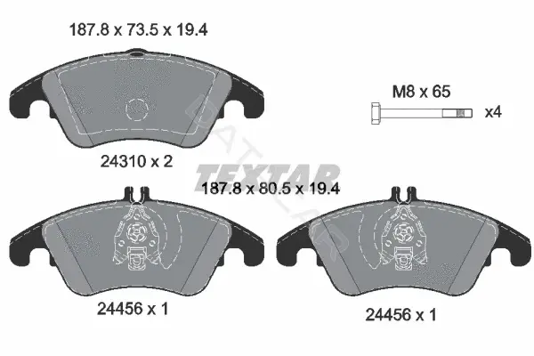 Тормозные колодки TEXTAR 2431001