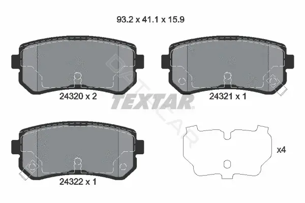 Тормозные колодки TEXTAR 2432001