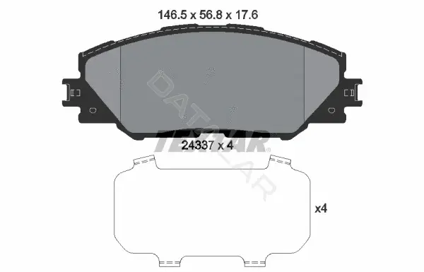 Тормозные колодки TEXTAR 2433701