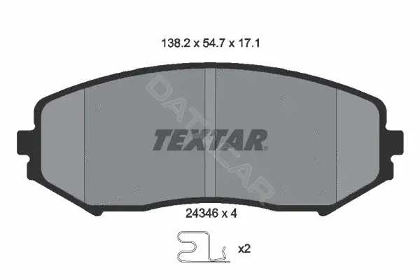 Тормозные колодки TEXTAR 2434601