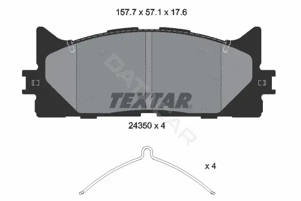 Тормозные колодки TEXTAR 2435001