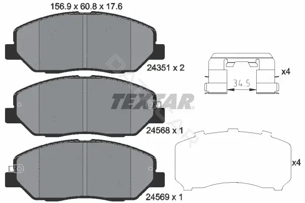Тормозные колодки TEXTAR 2435101