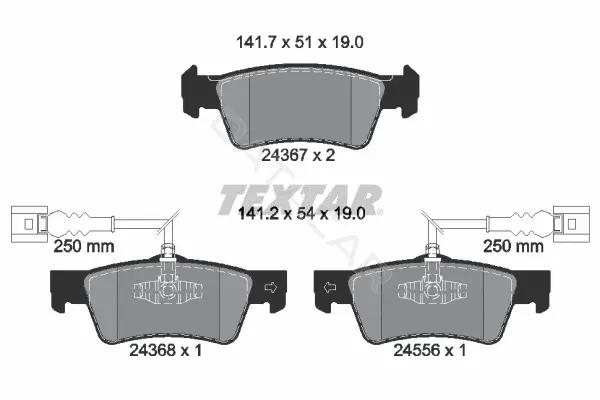 Тормозные колодки TEXTAR 2436701