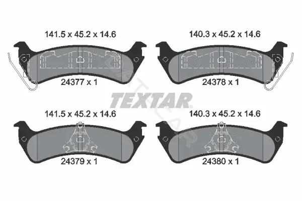 Тормозные колодки TEXTAR 2437701