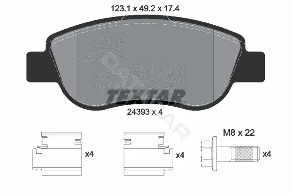 Тормозные колодки TEXTAR 2439301