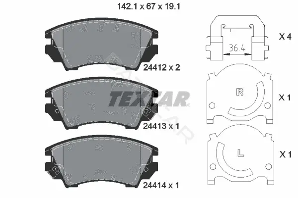 Тормозные колодки TEXTAR 2441201