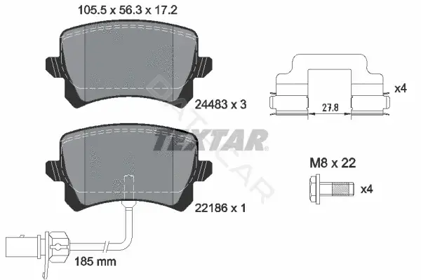 Тормозные колодки TEXTAR 2448307