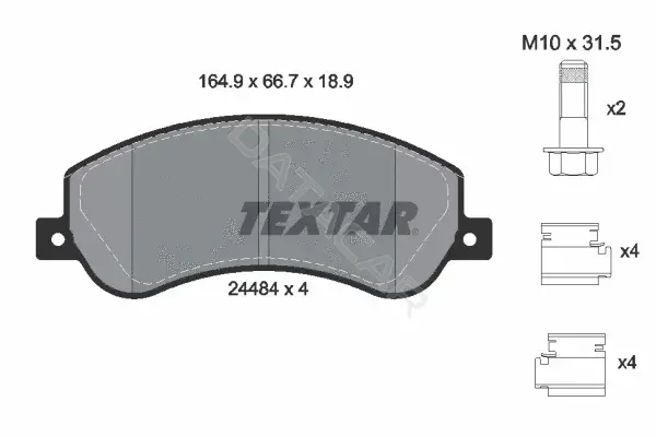 Тормозные колодки TEXTAR 2448404