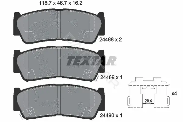 Тормозные колодки TEXTAR 2448801