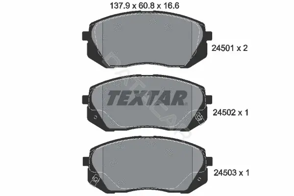 Тормозные колодки TEXTAR 2450101