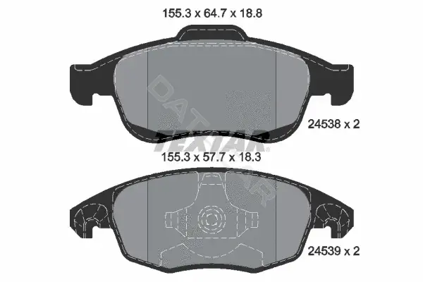 Тормозные колодки TEXTAR 2453801