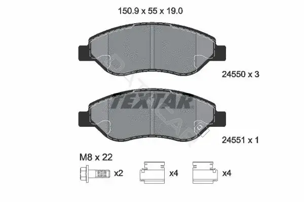 Тормозные колодки TEXTAR 2455001
