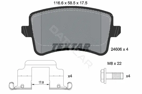 Тормозные колодки TEXTAR 2460602