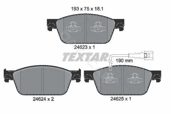 Тормозные колодки TEXTAR 2462301