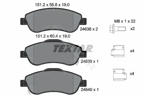 Тормозные колодки TEXTAR 2463801