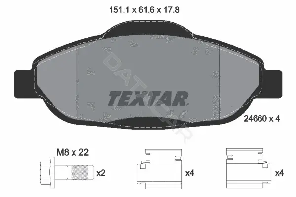 Тормозные колодки TEXTAR 2466001