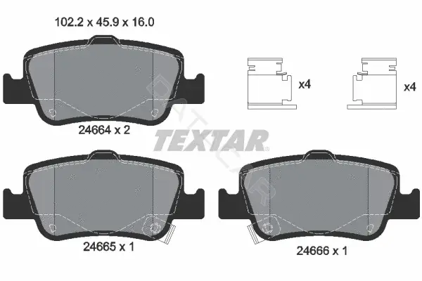 Тормозные колодки TEXTAR 2466401