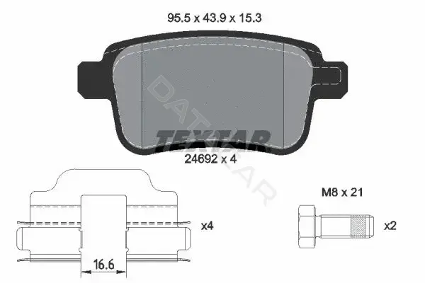 Тормозные колодки TEXTAR 2469201