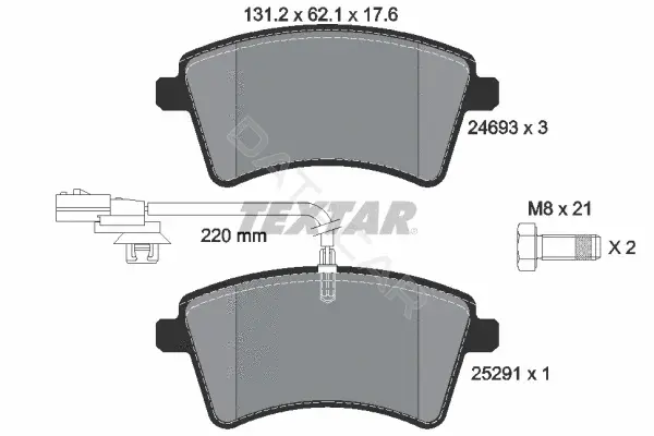 Тормозные колодки TEXTAR 2469306